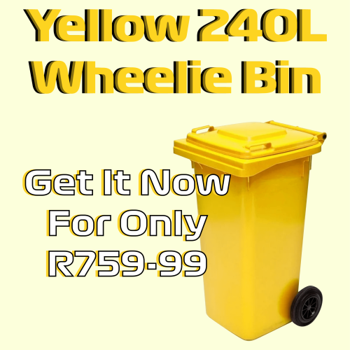 240L Wheelie Bin Yellow Ad